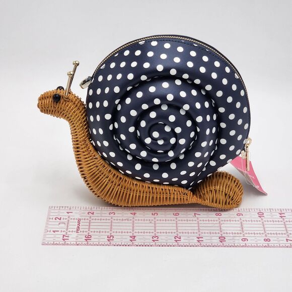 Kate Spade Scarlett Snail Wicker Enchanted Forest Nightcap Crossbody Bag NWT - Picture 7 of 9